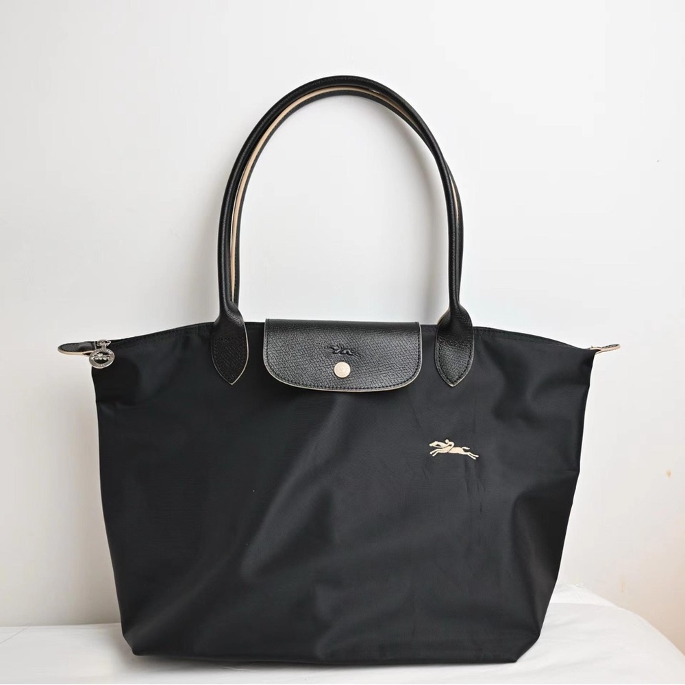 Black Longchamp Medium Canvas Bag